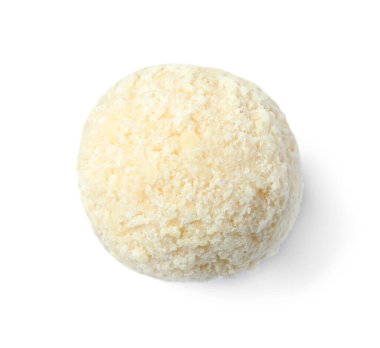 Lezzetli çikolatalı yer mantarı şekeri beyaza izole edilmiş.