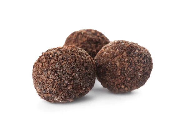 Läckra Chokladgodis Isolerade Vitt Konfektyrvaror — Stockfoto