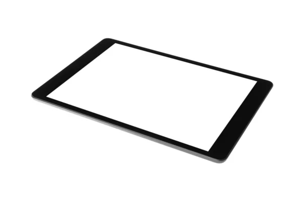 Tablette Avec Écran Blanc Isolé Sur Blanc Gadget Moderne — Photo