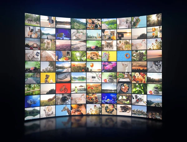 Modernes Display Mit Streaming Video — Stockfoto