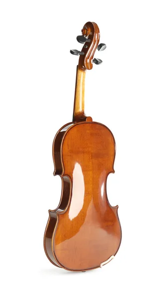 Violín Clásico Aislado Blanco Instrumento Musical — Foto de Stock