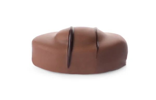 Deliciosos Doces Chocolate Com Leite Isolados Branco — Fotografia de Stock