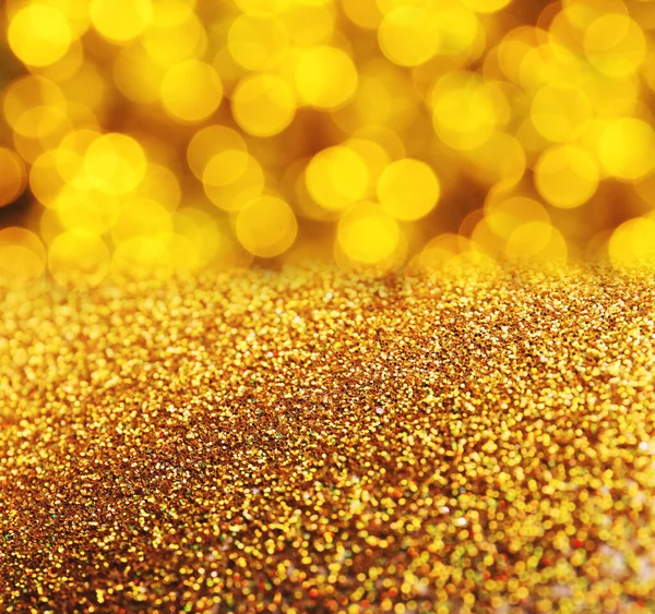 Gouden Glitter Met Bokeh Effect Als Abstracte Achtergrond — Stockfoto