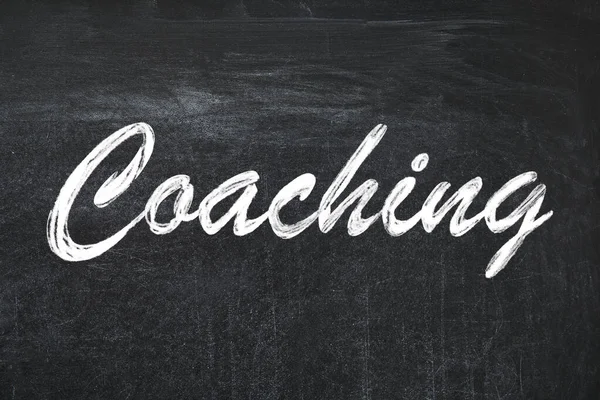 Felnőtt Tanulás Word Coaching Fekete Táblára Írva — Stock Fotó