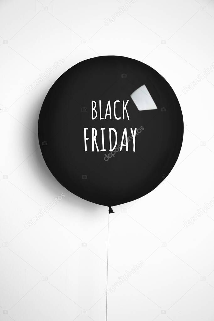 Balloon with text BLACK FRIDAY on white background