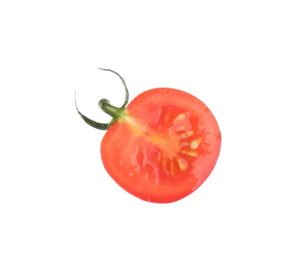 Mitad Tomate Fresco Aislado Blanco — Foto de Stock
