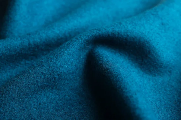 Textura Belo Tecido Azul Como Fundo Close — Fotografia de Stock