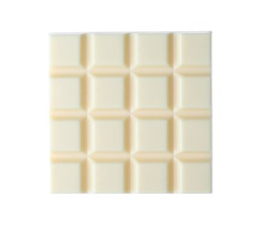 Beyaza izole edilmiş lezzetli doğal çikolata.