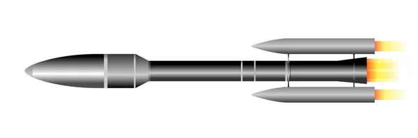白色背景下的现代火箭模型说明 — 图库照片