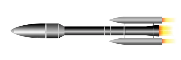 Сучасна Ілюстрація Ракетної Моделі Білому Тлі — стокове фото
