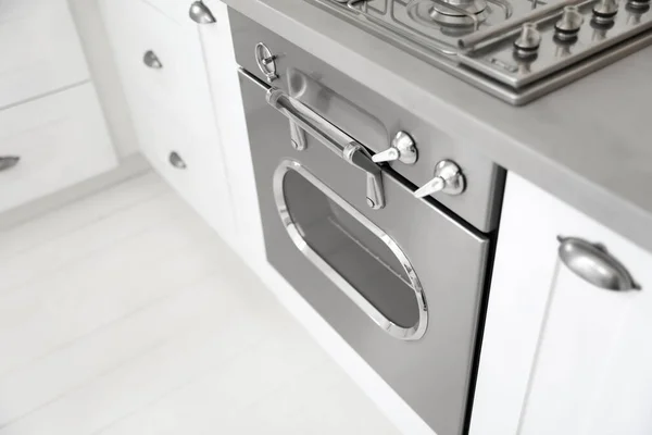 Oven Modern Baru Dapur Atas Pandangan — Stok Foto