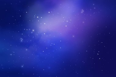 Geceleri yıldızlı gökyüzünün güzel manzarası 