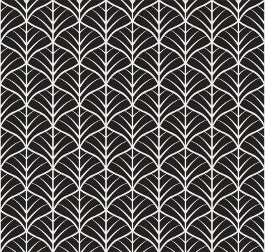 Art Deco Dikişsiz desen arka plan. Geometrik yaprakları dekoratif doku.