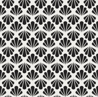 Vektör deniz kabuğu Seamless modeli. Şık soyut sanat deco doku.