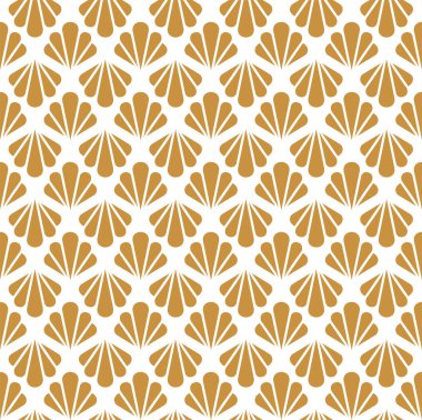 Vektör deniz kabuğu Seamless modeli. Şık soyut sanat deco doku.