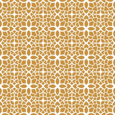 Vektör süs Seamless modeli. Geometrik çiçek şık doku. Soyut Retro kiremit doku.