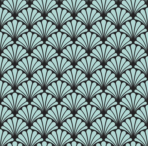 Fondo Vectorial Ornamental Japonés Art Deco Patrón Sin Costura Floral — Vector de stock