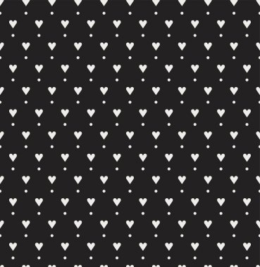 Vektör çizim yürekleri. Soyut şirin Seamless Modeli.