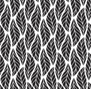 Vektör geometrik yaprak Seamless modeli. Soyut doku bırakır.