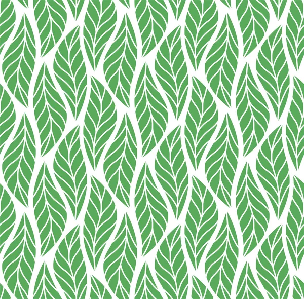 Trendy Tropical Leaves Vector Padrão Sem Costura Fundo Orgânico Floral — Vetor de Stock