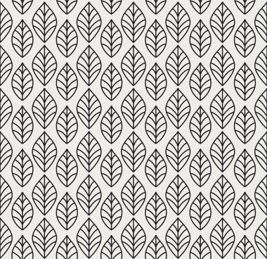 Geometrik yaprak vektör Seamless modeli. Çiçek resimde arka plan.