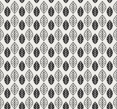 Geometrik yaprakları Dikişsiz desen vektör. Soyut vektör doku. Yaprak arka plan.