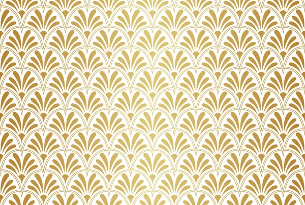Kusursuz Arabesk Çiçek Örnekleri. Art Deco Tarzı Arkaplanı. Vektör Soyut Çiçek Dokusu.