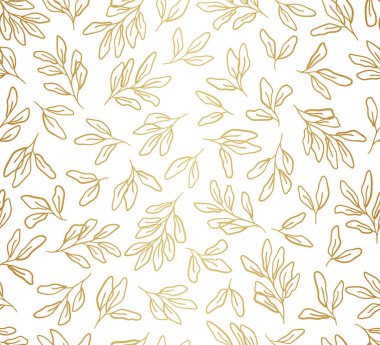 Çiçeksiz vektör deseni. El çizimi çiçek illüstrasyonu. Tekrarlanabilir arkaplan.