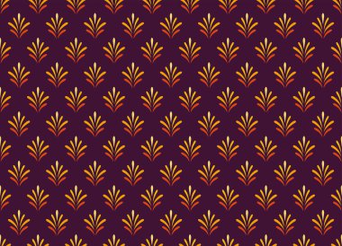 Kusursuz Arabesk Çiçek Örnekleri. Art Deco Tarzı Arkaplanı. Vektör Soyut Çiçek Dokusu.