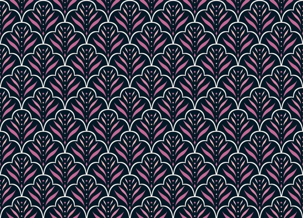 Padrão Floral Arabesque Sem Costura Art Deco Estilo Fundo Textura — Vetor de Stock