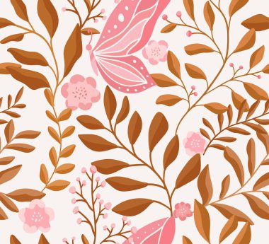 Çiçekli modern tarz güzel desen, vektör arkaplan