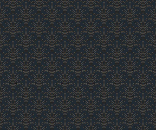 Elegantes Nahtloses Jugendstil Muster Abstrakter Minimalistischer Hintergrund Geometrische Art Deco — Stockvektor