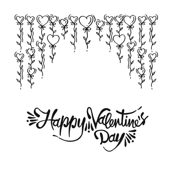 Doodle Щасливий День Святого Валентина — стоковий вектор