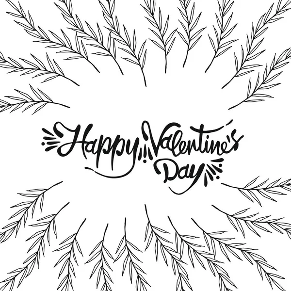 Doodle Feliz Día San Valentín — Vector de stock