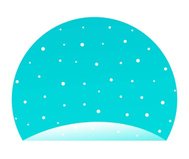 Mavi gökyüzünün arka planında kar yağışı.