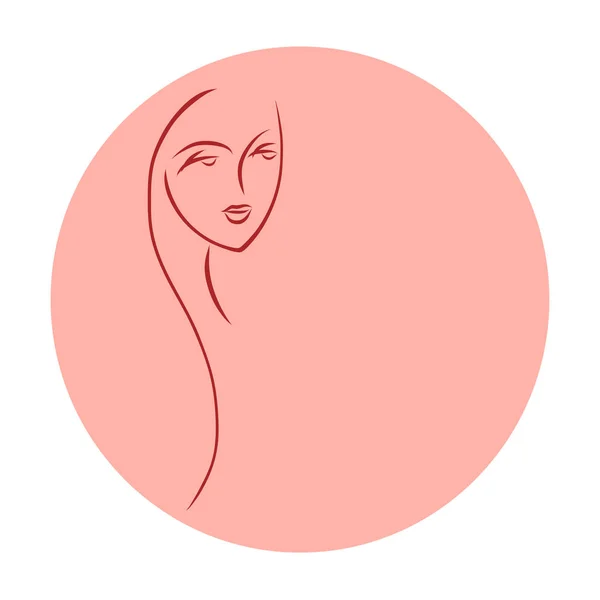 Dessin au trait d'une belle femme . — Image vectorielle