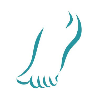 Bir kadın ayağının çizgi çizimi.