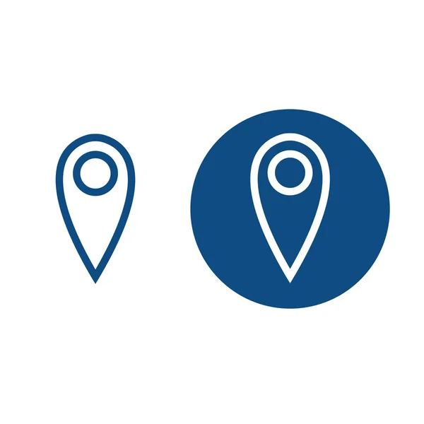 Geolocation blue icons — ストックベクタ