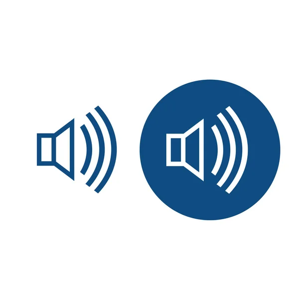 Głośność Dźwięku Komputerów Urządzeń Mobilnych Opcja Kole Bez Niego Niebieskie — Wektor stockowy