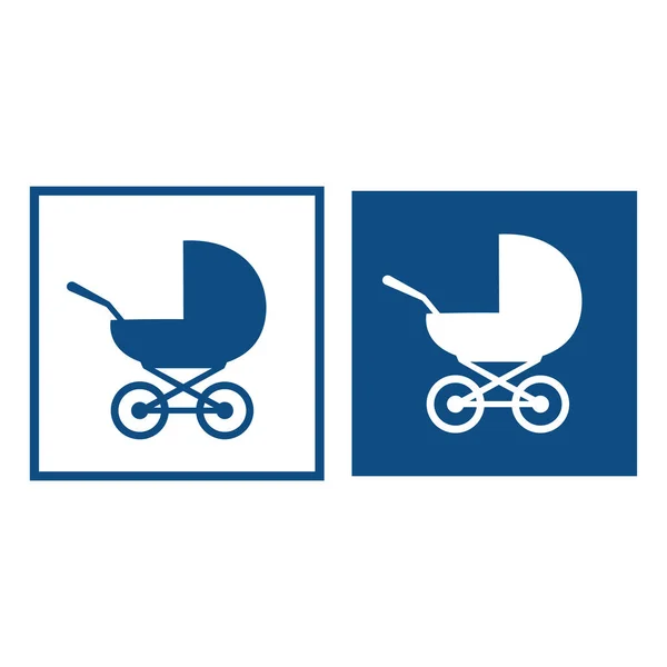 Baby wózek ikony — Wektor stockowy