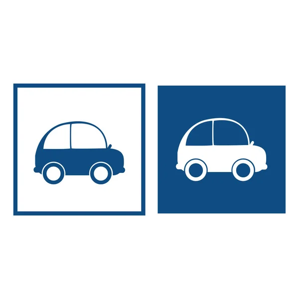 Iconos de coches de pasajeros . — Vector de stock
