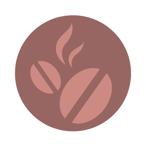 Εικονίδιο Φρυγμένους Κόκκους Καφέ Σύμβολο Ενός Αναζωογονητικού Ποτού Καφέ Απομονωμένο — Διανυσματικό Αρχείο