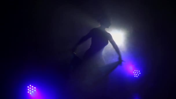 芭蕾女孩跳舞脚在阶段 — 图库视频影像