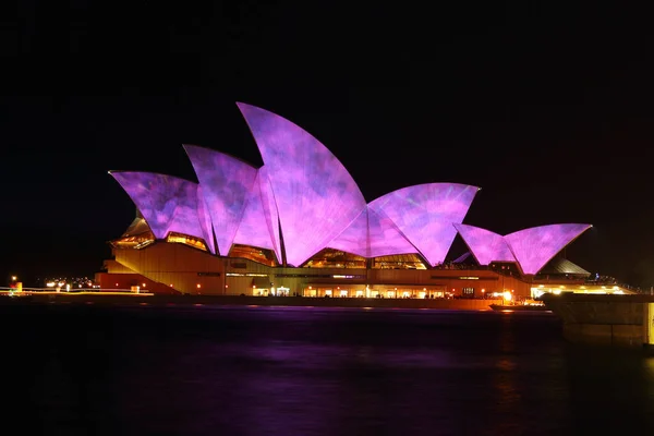 Sydney Australia Maja Sydney Opera House Pokazana Podczas Vivid Sydney — Zdjęcie stockowe