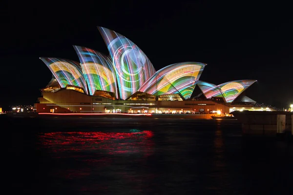 Sydney Austrália Maio Sydney Opera House Exibida Durante Vivid Sydney — Fotografia de Stock