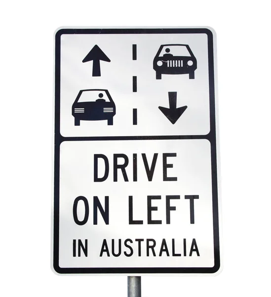 대양로 살피는 오스트레일리아 의도로 표지판 — 스톡 사진