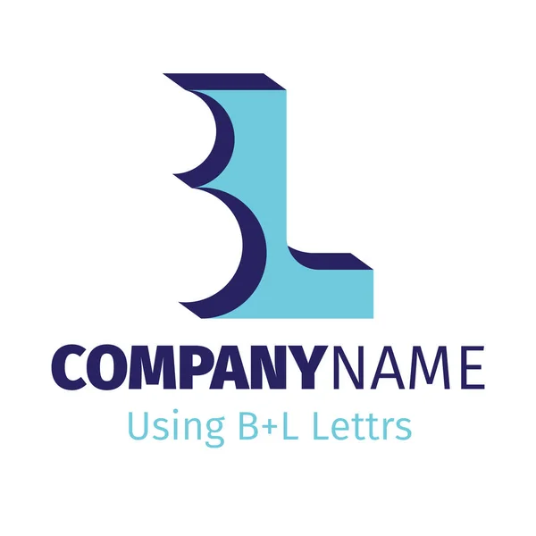 トレンディーなロゴデザインのためのシンプルなアイコン 文字BとLを使用してアイデンティティブランドを作成することができます — ストックベクタ