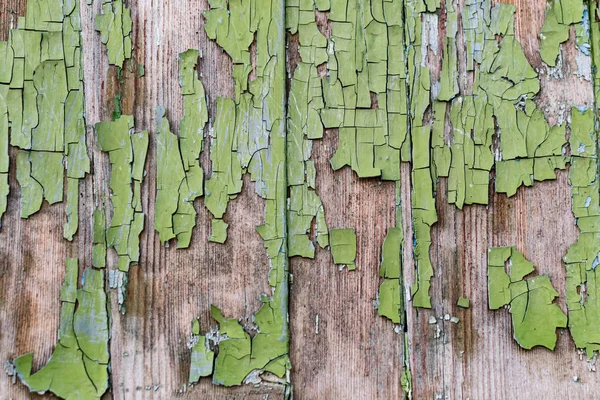 Old Wooden Background Peeling Paint Vintage Boards Blue Green Coating — Stock Photo, Image