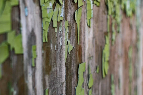 Old Wooden Background Peeling Paint Vintage Boards Blue Green Coating — Stock Photo, Image