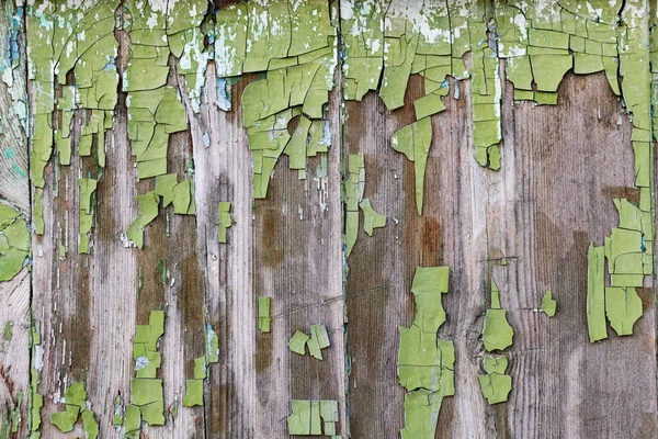 Old Wooden Background Peeling Paint Vintage Boards Blue Green Coating — Stock Photo, Image